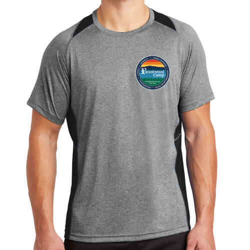Unisex Heather Colorblock Poly T Shirt Thumbnail